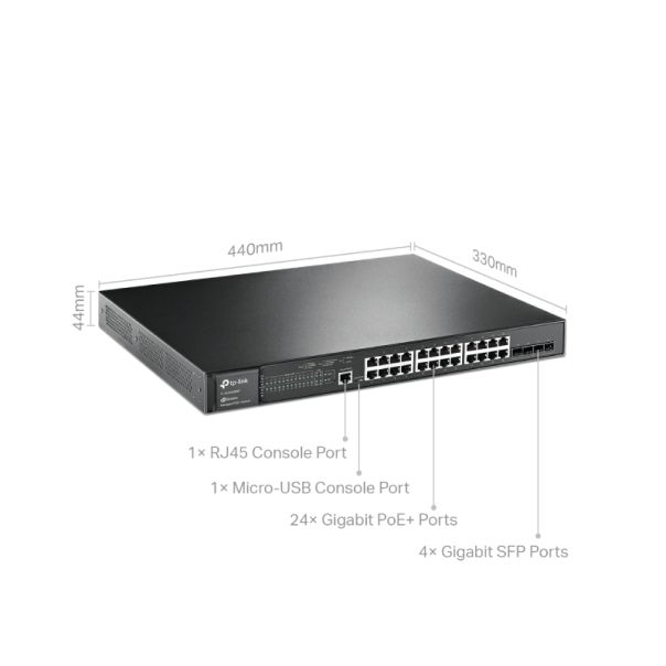 TP LINK SG3428MP Omada 28-Port Gigabit L2+ upravljiv Switch sa 24- Porta PoE+ - EP2699808