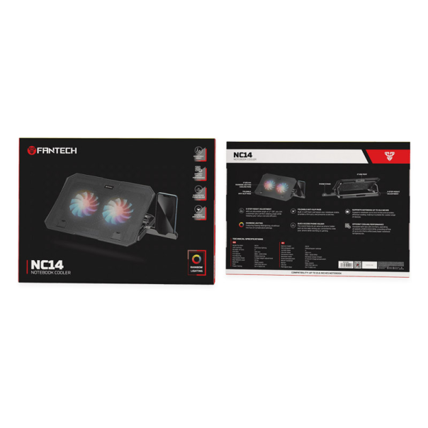 Laptop Cooler Fantech NC14 RGB crni - G220828
