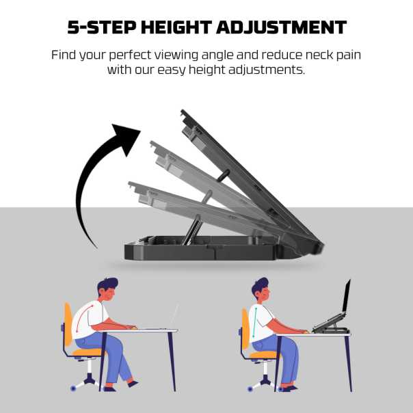 Laptop Cooler Fantech NC14 RGB crni - 220828