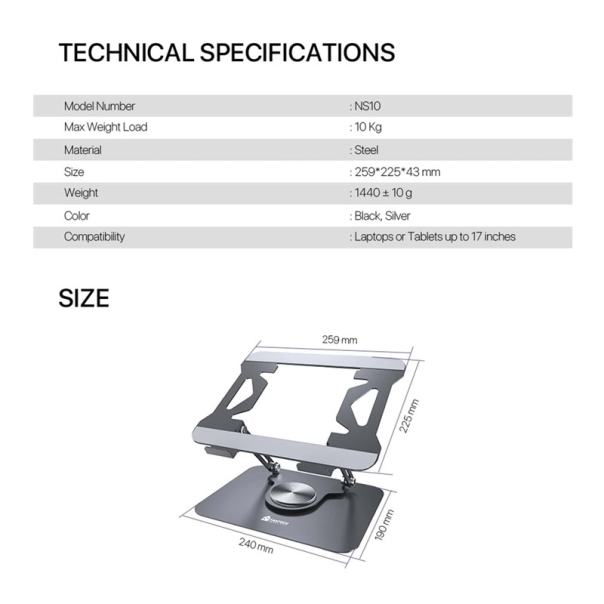 Postolje za laptop Fantech NS10 crni - G217204