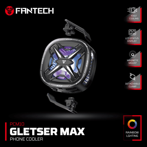 Cooler za telefon Fantech PCM10 GLESTER MAX RGB crni - G217310