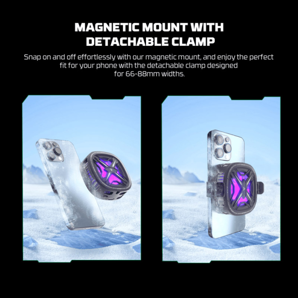 Cooler za telefon Fantech PCM10 GLESTER MAX RGB crni - G217310