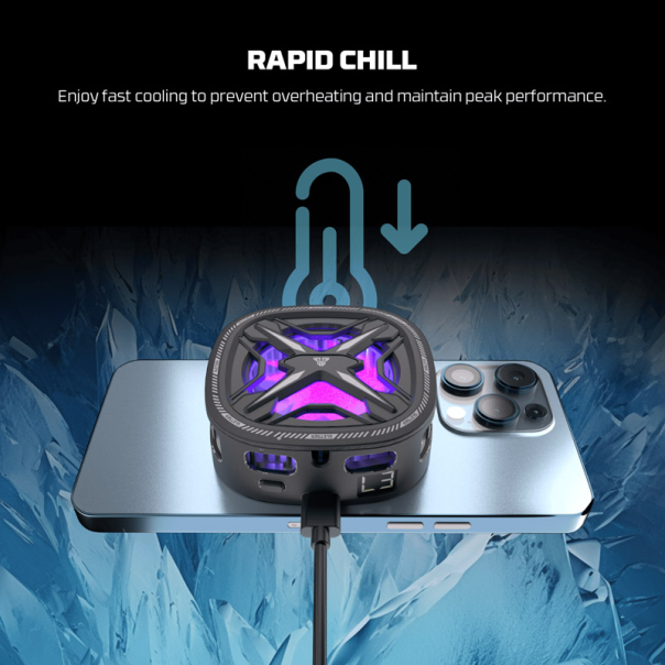 Cooler za telefon Fantech PCM10 GLESTER MAX RGB crni - G217310