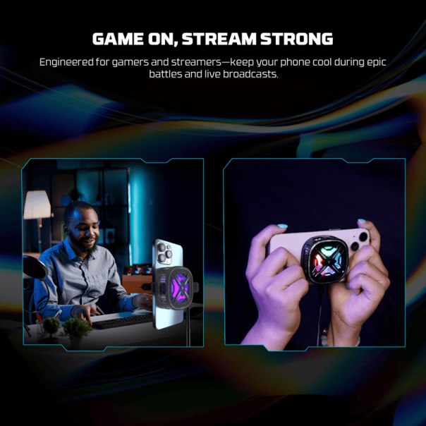 Cooler za telefon Fantech PCM10 GLESTER MAX RGB crni - G217310