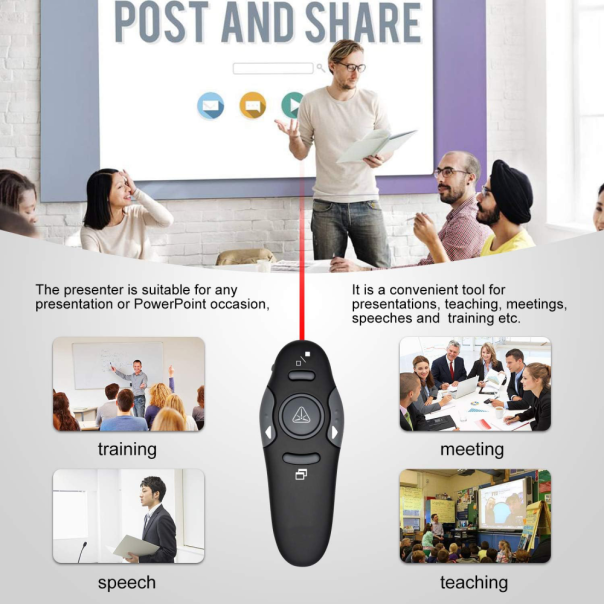 Laserski bezicni prezenter JWD Type 1 crni - 220857