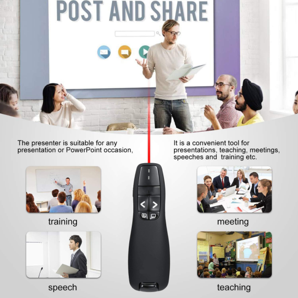 Laserski bezicni prezenter JWD Type 2 crni - 220858