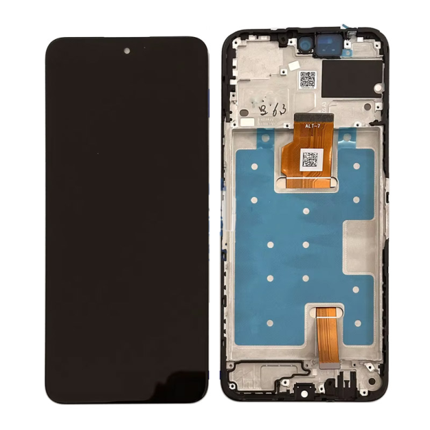 LCD za Honor X7c + touch screen crni WITH FRAME FULL ORG (China) - E3846