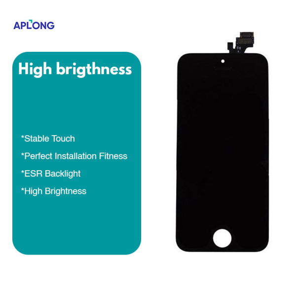 LCD za iPhone 5 + touch screen crni APLONG (High brightness) - E783