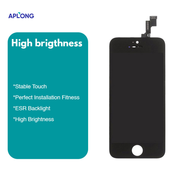 LCD za IPhone 5S/ IPhone SE + touch screen crni APLONG (High brightness) - E786