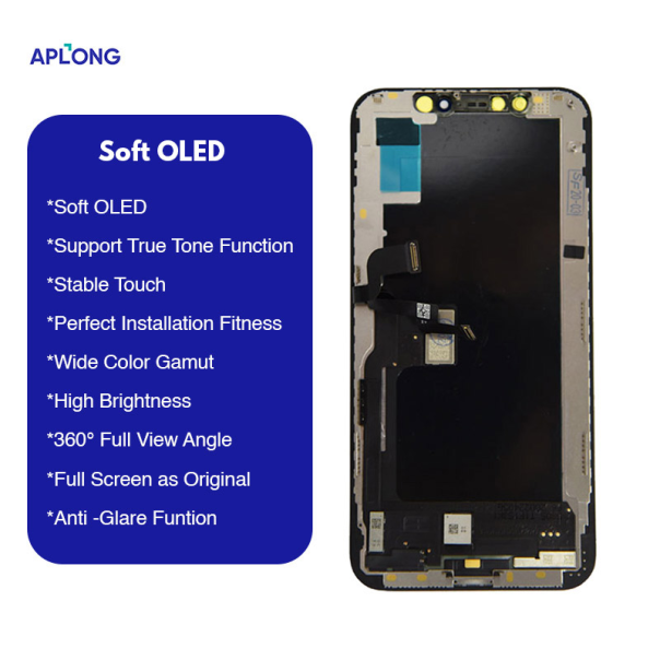 LCD za iPhone XS + touch screen crni APLONG (SOFT OLED) - E386-1