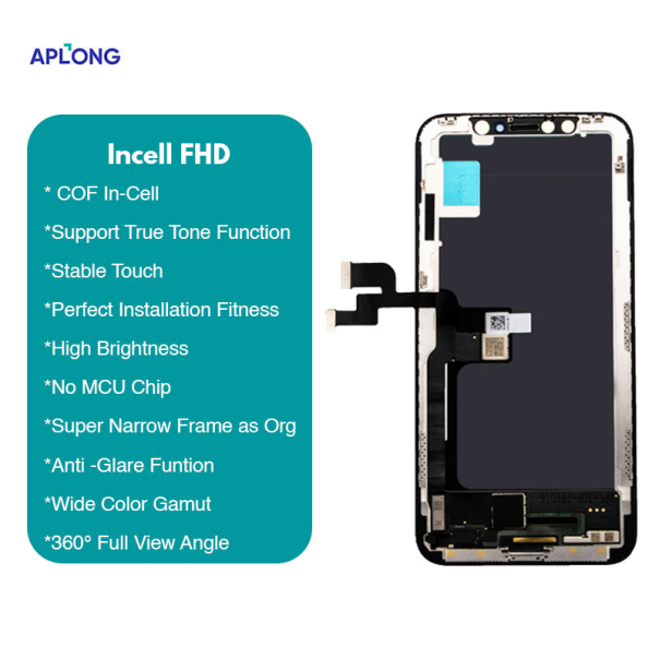 LCD za IPhone X + touch screen crni APLONG (Incell - FHD) - E912