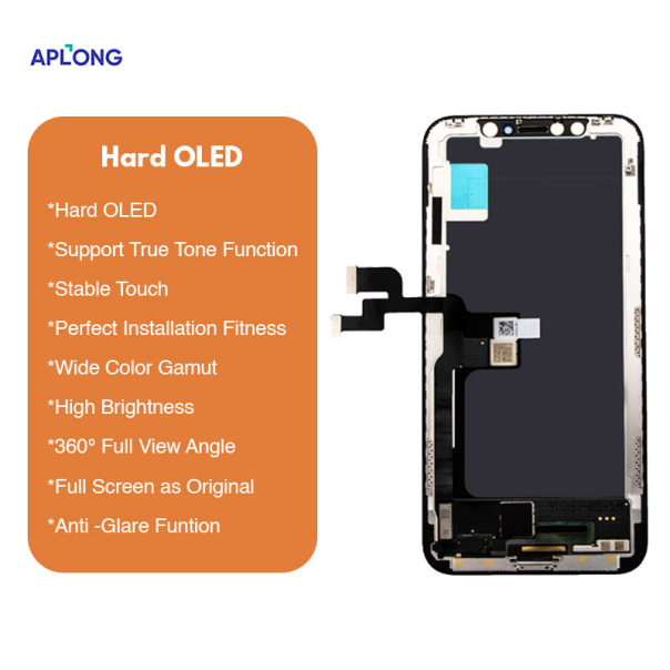 LCD za IPhone X + touch screen crni APLONG (HARD OLED) - E815