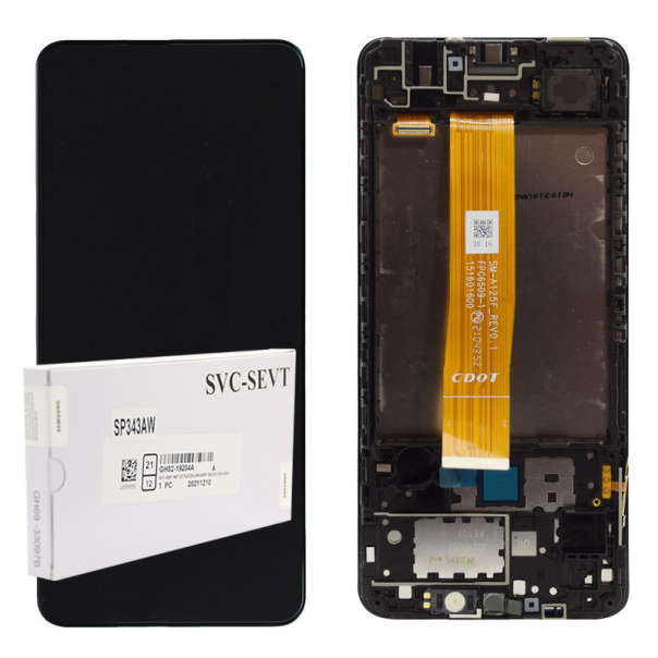 LCD za Samsung A12/ A125F + Touch Screen crni WITH FRAME F-ORG SP(GH82-24490A) - E621-1