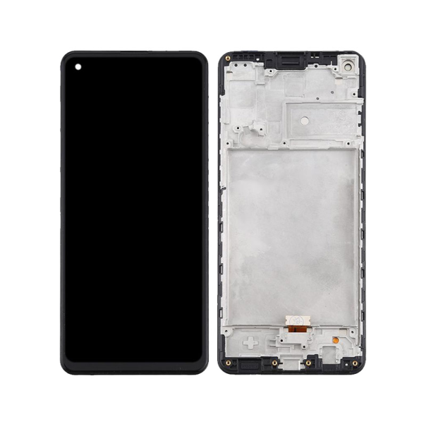 LCD za Samsung A21S/ A217F(GH82-22988A) + Touch Screen crni WITH FRAME F-ORG SP - E277