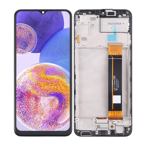 LCD za Samsung A23 4G/ A235F + Touch Screen crni WITH FRAME F-ORG-SP - E1858