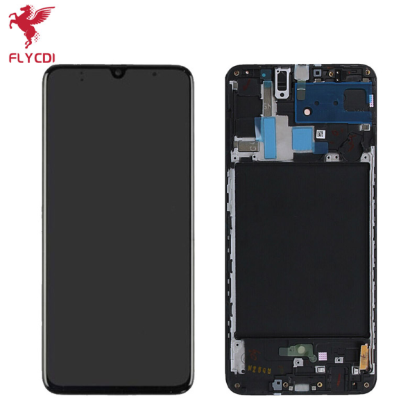 LCD za Samsung A70/ A705F + touch screen crni WITH FRAME FLY (INCELL) - E2752
