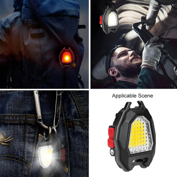 LED lampa privezak, otvarac za flase sa upaljacem, crna - 213528