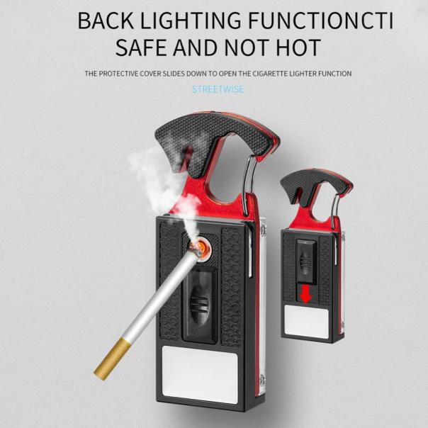 LED lampa privezak, otvarac za flase sa upaljacem i srafcigerima, crna - 213530