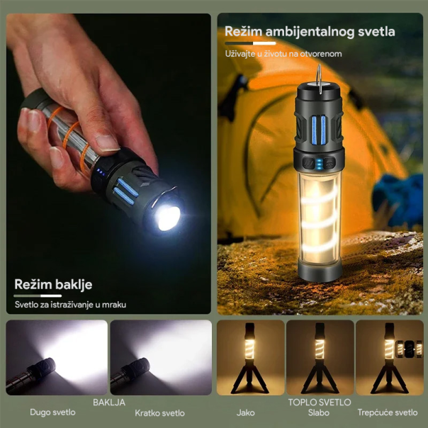 LED lampa sa aparatom protiv komaraca JWD crna - 214913