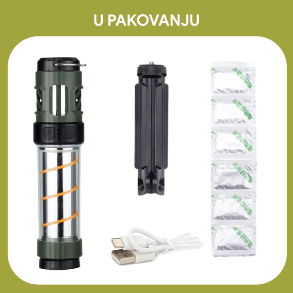 LED lampa sa aparatom protiv komaraca JWD crna - 214913