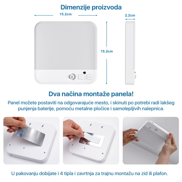 LED Panel JWD 150x150mm beli - 214367