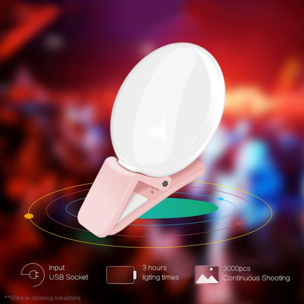 LED selfie stipaljka crna - 212764