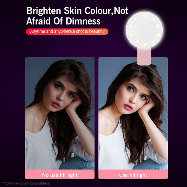 LED selfie stipaljka crna - 212764