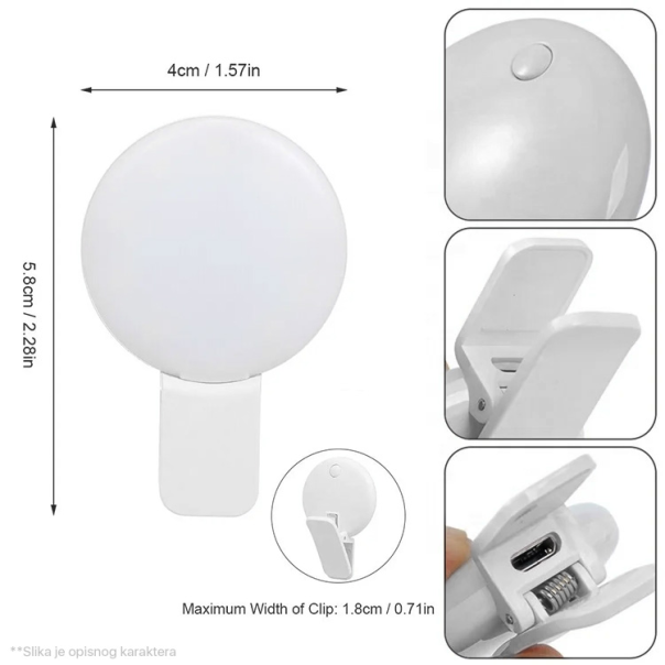 LED selfie stipaljka plava - 212767