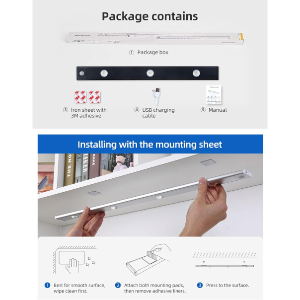 LED svetlo 80cm JWD crno kuciste - 214360