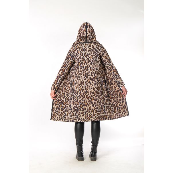 BAIKA Štrikani kaput za žene - Leopard - KOLEO