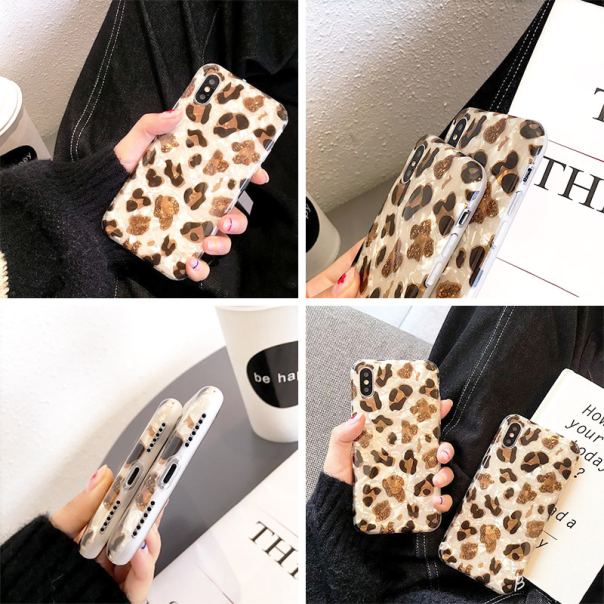 Maska za iPhone X/ XS Leopard shell - 039258