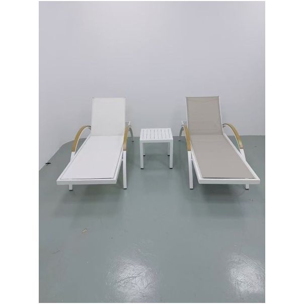 Nero Aluminijumska ležaljka 195x65x30 cm BELA - 13414