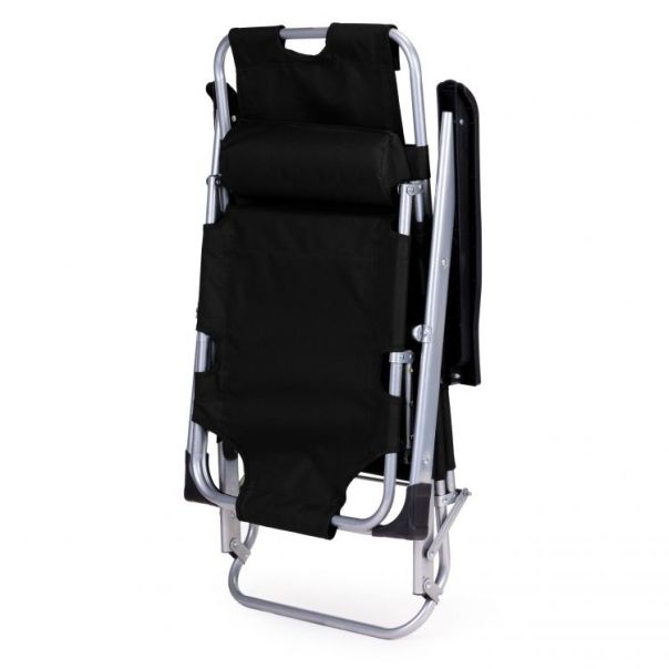 MODERNHOME Sklopiva baštenska ležaljka 2u1, crna - ZRL010F BLACK
