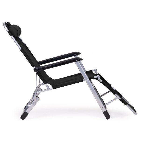 MODERNHOME Sklopiva baštenska ležaljka 2u1, crna - ZRL010F BLACK