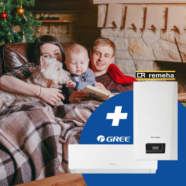 REMAHA Gasni kotao AVANTA ACE + GREE Klima Clivia 12K - KOTAO-KLIMA-1