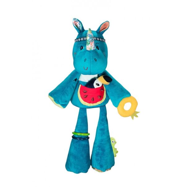 LILLIPUTIENS Plišana igračka sa aktivnostima nosorog Marius - 83055