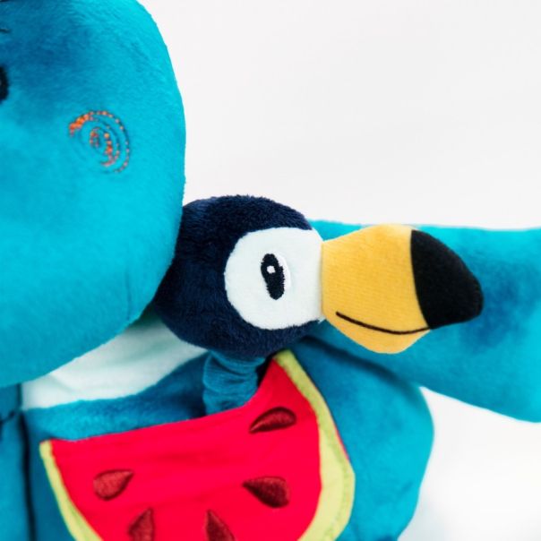 LILLIPUTIENS Plišana igračka sa aktivnostima nosorog Marius - 83055