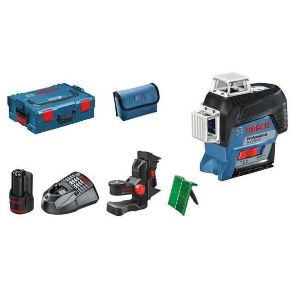 BOSCH Laser za ukrštene linije GLL 3-80 CG , sa zelenim zrakom, 1x2.0Ah - 0601063T00
