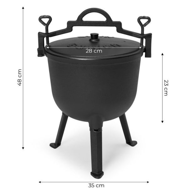 MULTIGARDEN Liveni gvozdeni kotlić 10l, lovački lonac - EP2256325