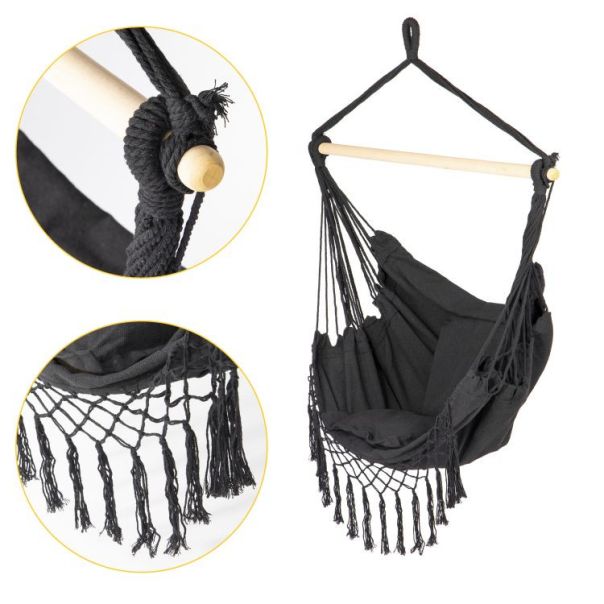 MODERNHOME Viseća stolica Rio, siva - GW-918 GREY