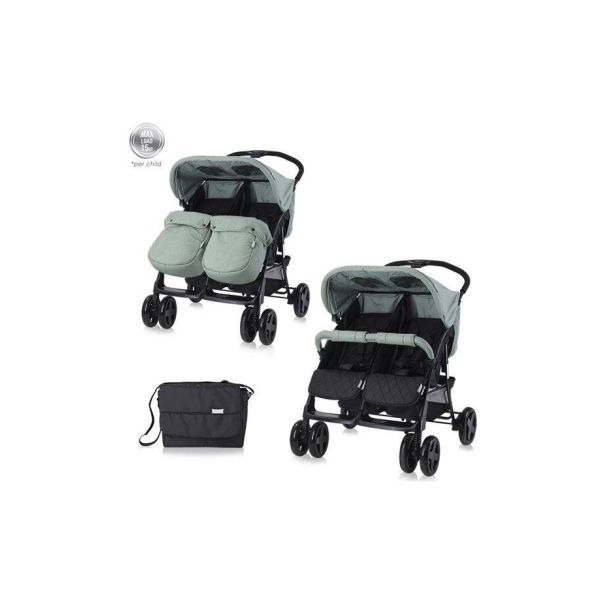 LORELLI Kolica za blizance Twin, zelena - 10020072390