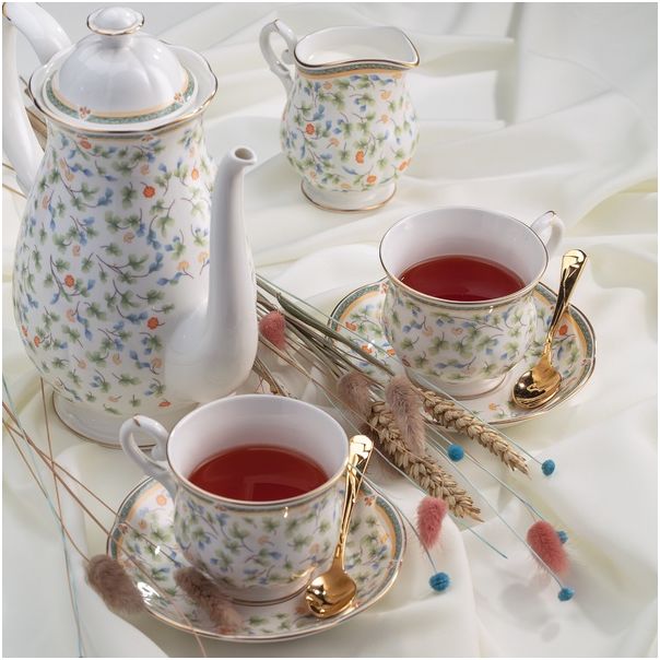 ZEPTER Set za kafu za 6 osoba Flora - LP-306-KA