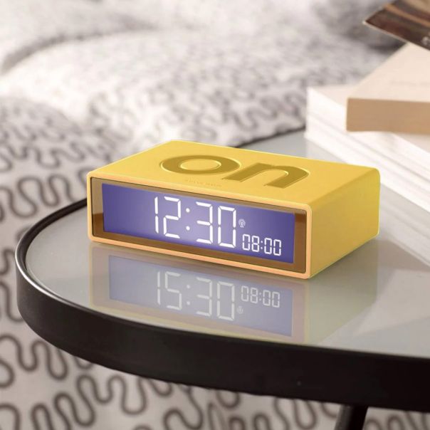 LEXON Reverzibilni sat sa alarmom FLIP+, žuta - LR150J9