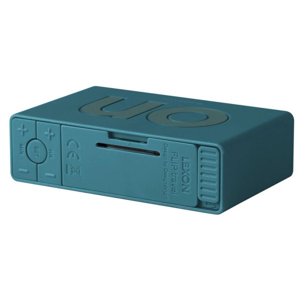 LEXON Reverzibilni sat sa alarmom FLIP+ TRAVEL, plava - LR151BF9