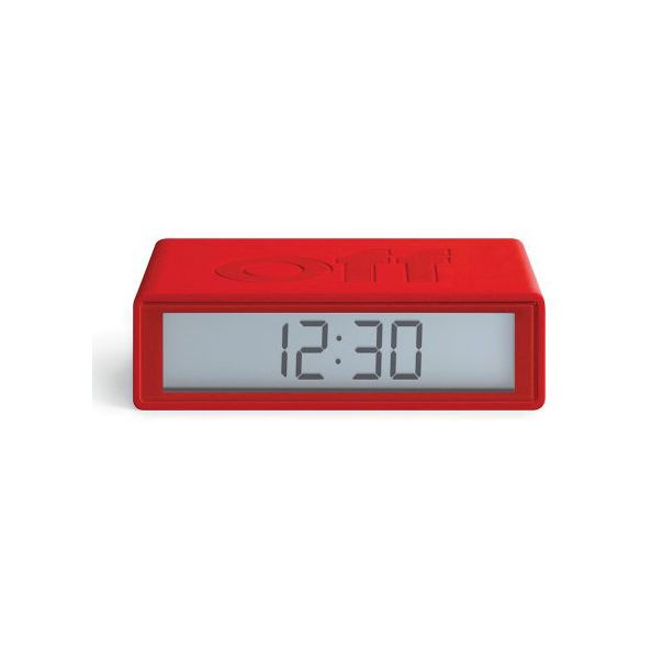 LEXON Reverzibilni sat sa alarmom FLIP+ TRAVEL, crvena - LR151R9