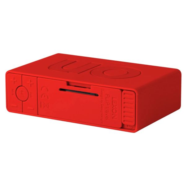 LEXON Reverzibilni sat sa alarmom FLIP+ TRAVEL, crvena - LR151R9