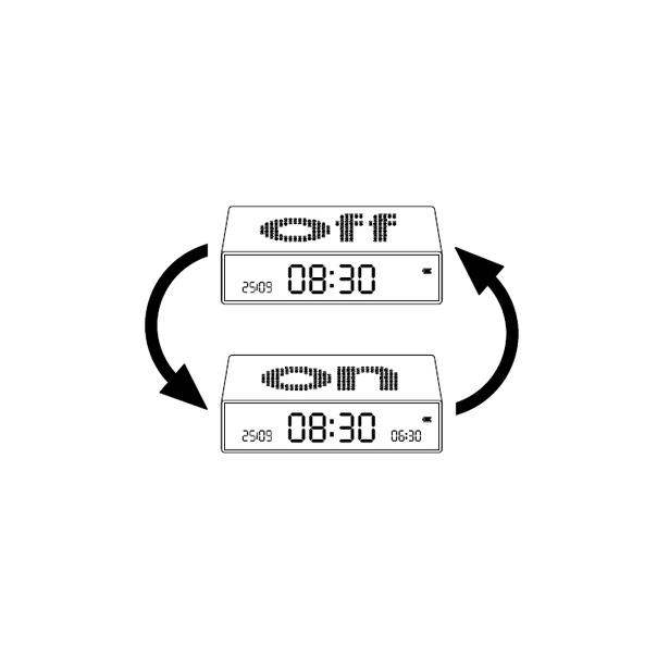 LEXON Reverzibilni sat sa alarmom FLIP PREMIUM, lavanda - LR152LL