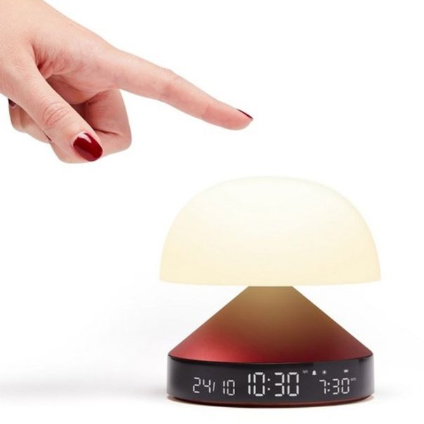 LEXON Stona led lampa sa satom i alarmom MINA SUNRISE, crvena - LR153DR
