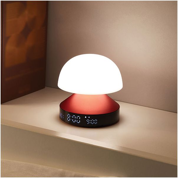 LEXON Stona led lampa sa satom i alarmom MINA SUNRISE, crvena - LR153DR