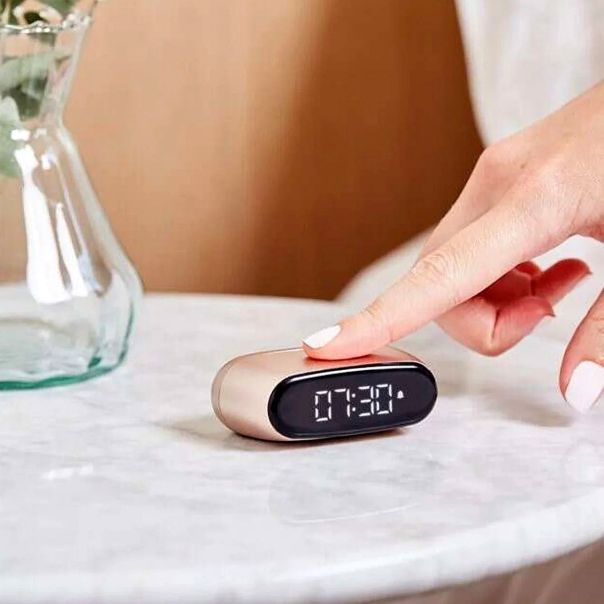 LEXON Mini sat sa alarmom MINUT, zlatna - LR154D